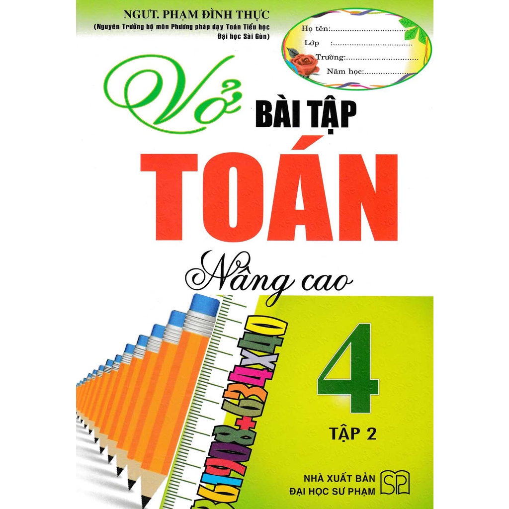 Vở Bài Tập Toán Nâng Cao Lớp 4 Tập 2 ( phạm Đình Thực )