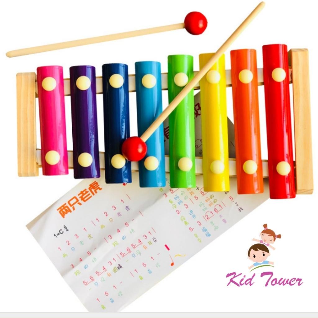 Đàn gỗ 8 âm thanh - Đàn Xylophone 8 thanh giúp bé phát triển cảm quan, cảm thụ âm nhạc