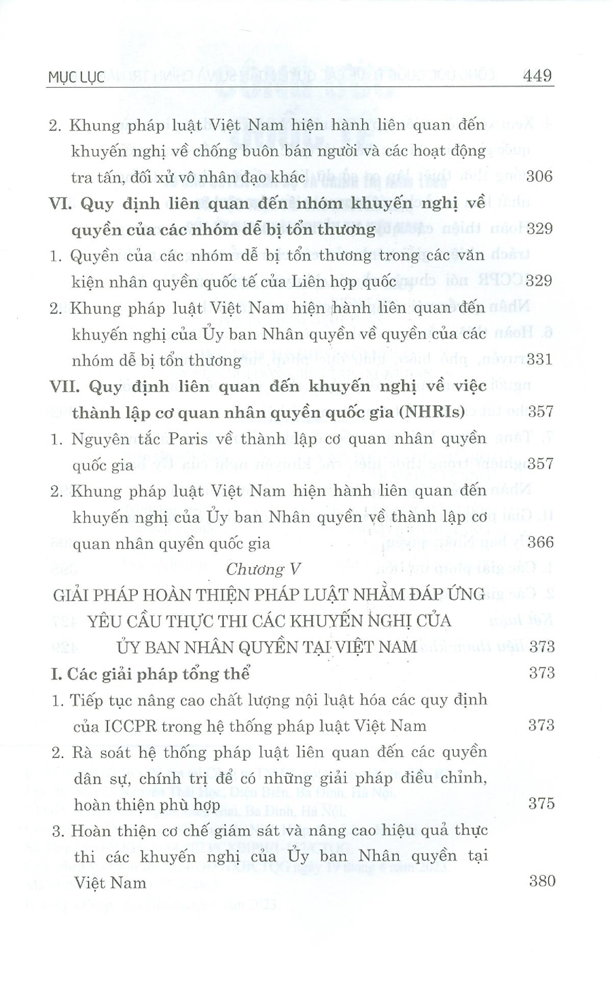 Công Ước Quốc Tế Về Các Quyền Dân Sự Và Chính Trị Năm 1966 Và Việc Thực Thi Các Khuyến Nghị Của Ủy Ban Nhân Quyền Tại Việt Nam