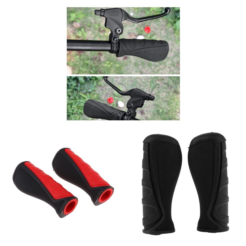 1 Pair Rubber Bike Handlebar Grips Electric Scooter Handle Cover Black