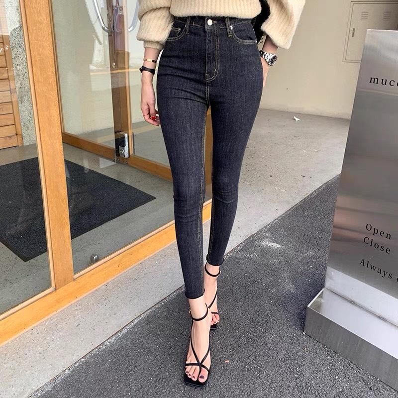 Quần jean đen 9 tấc Tua Lai, đen muối tiêu dành cho Bigsize, LƯNG CAO, CO DÃN MẠNH 4073