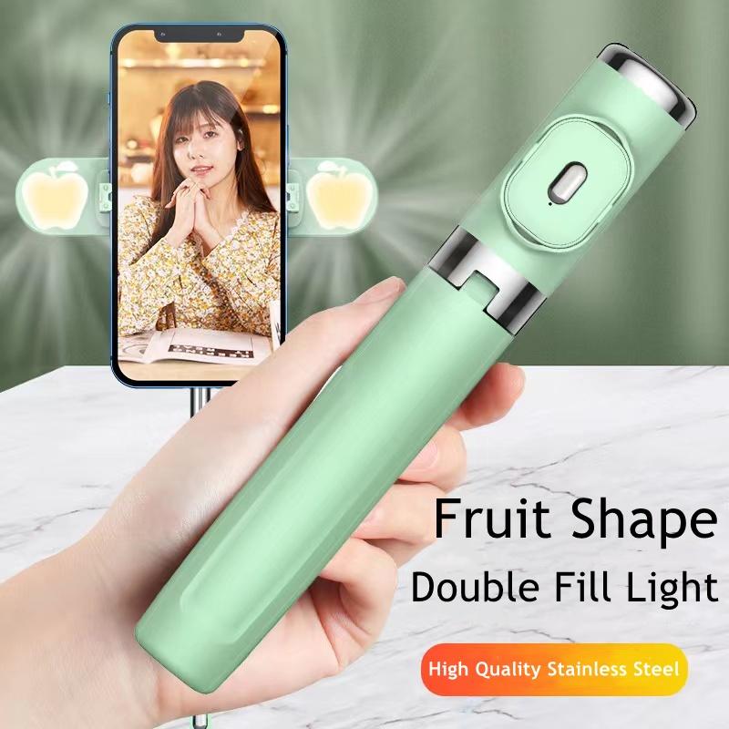 Gậy Selfie NUOWA M01S-2 Hỗ Trợ Chụp Ảnh Tự Sướng Cho Android IOS với đèn 2LED có thể tháo rời