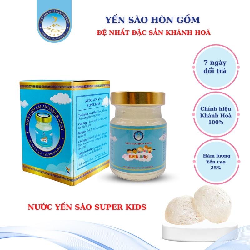 [Combo 30 lọ x 70ml] Nước Yến Sào Dành Cho Trẻ Em Super Kids - Yến Sào Hòn Gốm Chính Hiệu Khánh Hoà - H G SALANGANES NEST