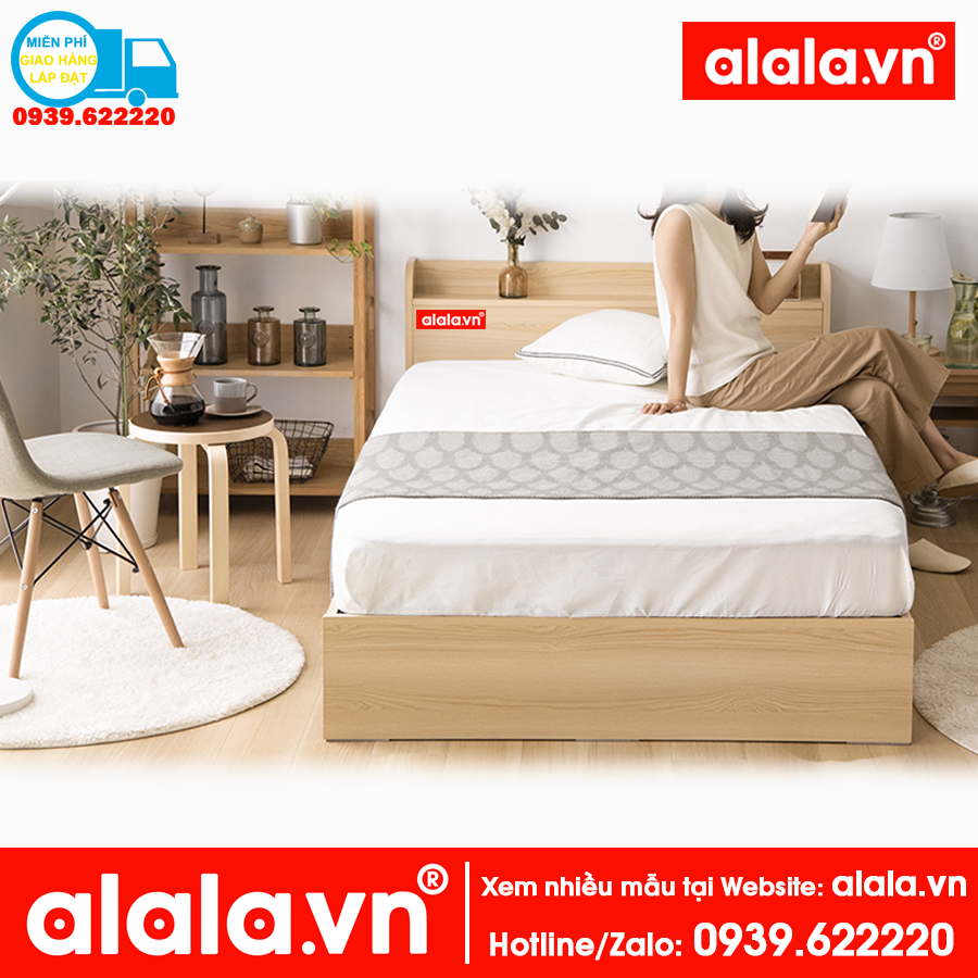 Giường ngủ ALALA63 gỗ HMR chống nước - www.ALALA.VN - 0939.622220