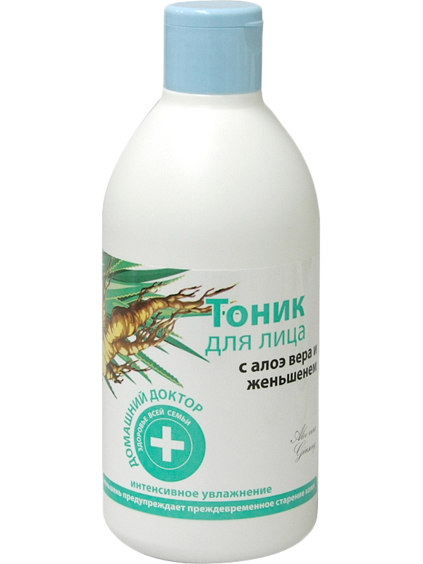 Nước cân bằng da Domashnij Doctor cho da lão hóa chiết xuất Lô hội và Nhân sâm 300ml