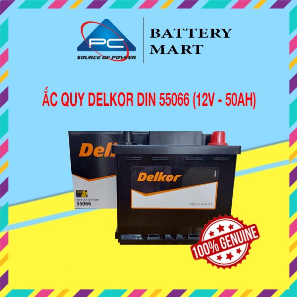 Ắc Quy Delkor DIN 55066 (12V - 50Ah)