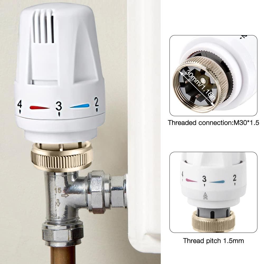 Rất nhiều van bộ tản nhiệt nhiệt, đầu bộ điều nhiệt M30 x 1.5 Van thay thế đầu của bộ tản nhiệt bộ điều chỉnh nhiệt với vị trí không cho nhà và văn phòng