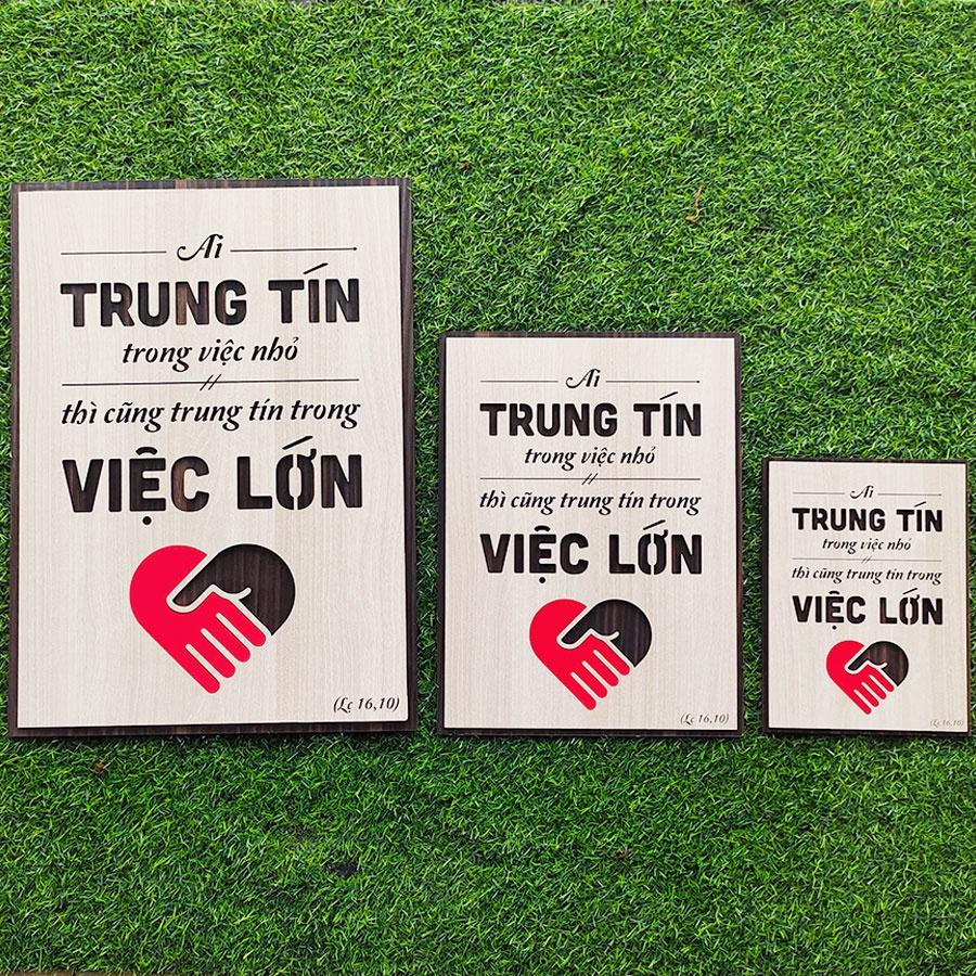 Tranh gỗ TBIG 133- Tranh công giáo - Ai trung tín trong việc nhỏ thì cũng trung tín trong việc lớn