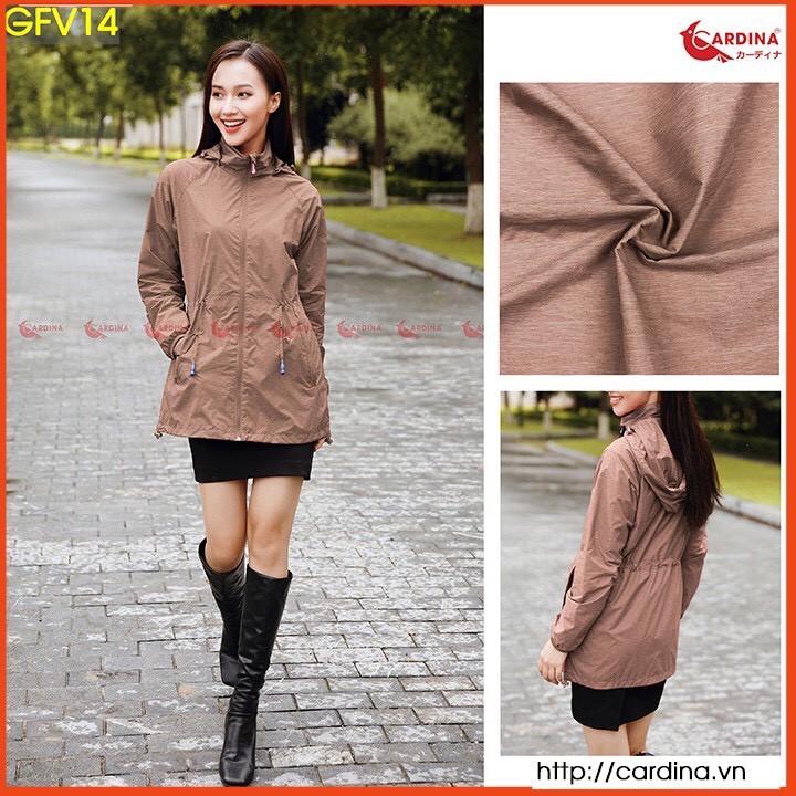 Áo Khoác Gió Nữ Vân Xước 2 Lớp Cao Cấp Dáng Dài Cho Nữ - Cản Gió, Chống Nước, Chống Nắng Nhẹ