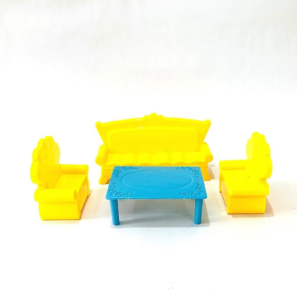 Bộ đồ chơi gia đình bàn ghế giường tủ giúp các bé phân biệt các loại đồ dùng trong gia đình