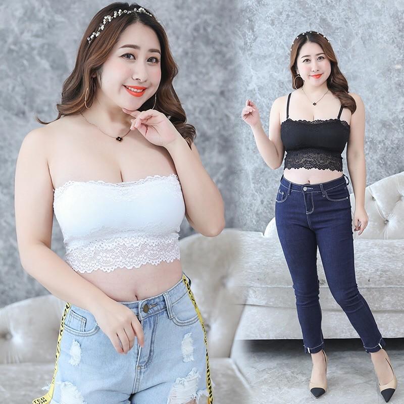 Áo Bra Ren Cup Ngực Áo Ống Bigsize 50-85Kg