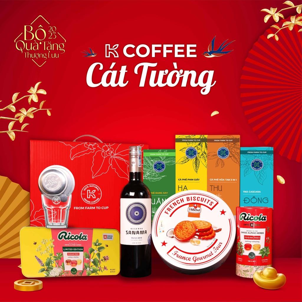 Set quà tết Cát Tường KCoffee 2023