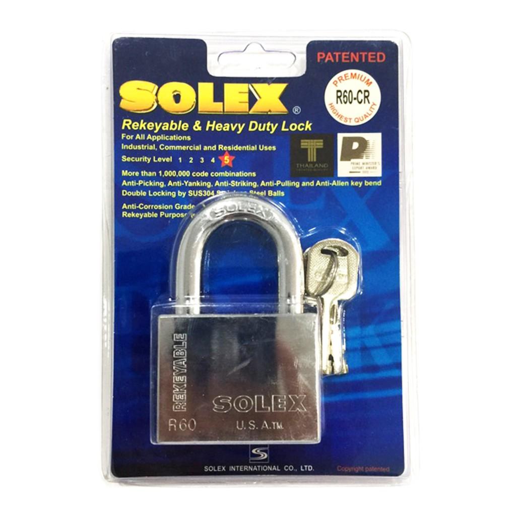 Khóa Solex R60 CR thân đồng mạ Crom rộng 60mm - MSOFT