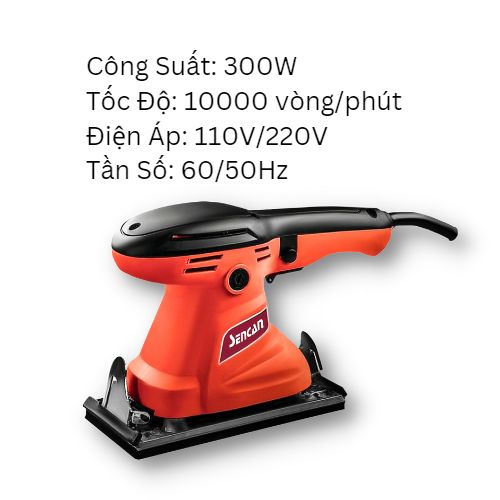 Máy chà nhám rung chữ nhật 93*185mm Sencan 509303