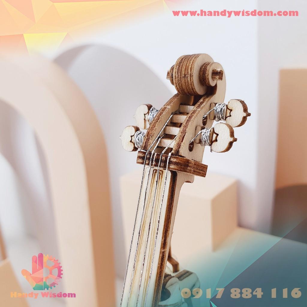 Mô hình lắp ghép gỗ Rolife - Đàn Cello - Robotime Cello TG411