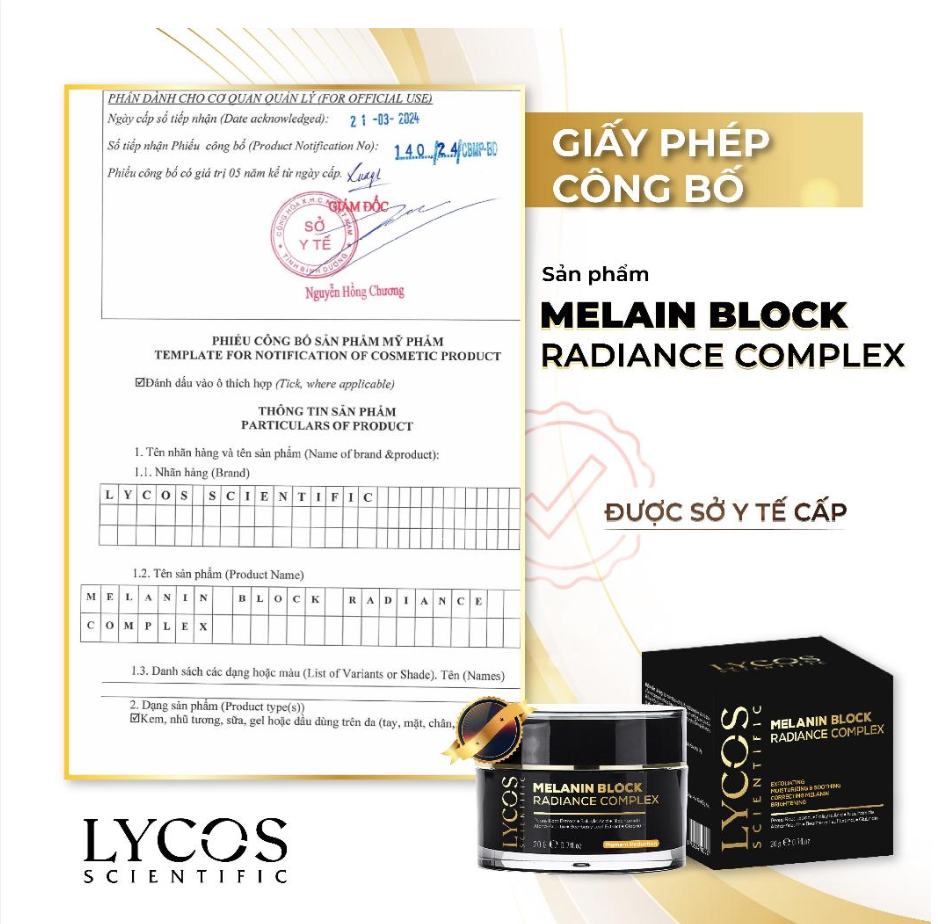 Kem Nám Đêm MELANIN BLOCK LYCOS, Kem Nám Lycos: giảm thâm nám tàn nhang, dưỡng trắng da. hiệu quả lên đến 99%