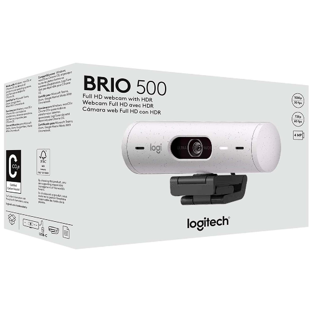 Webcam Logitech Brio 500 Full HD - Hàng Chính Hãng