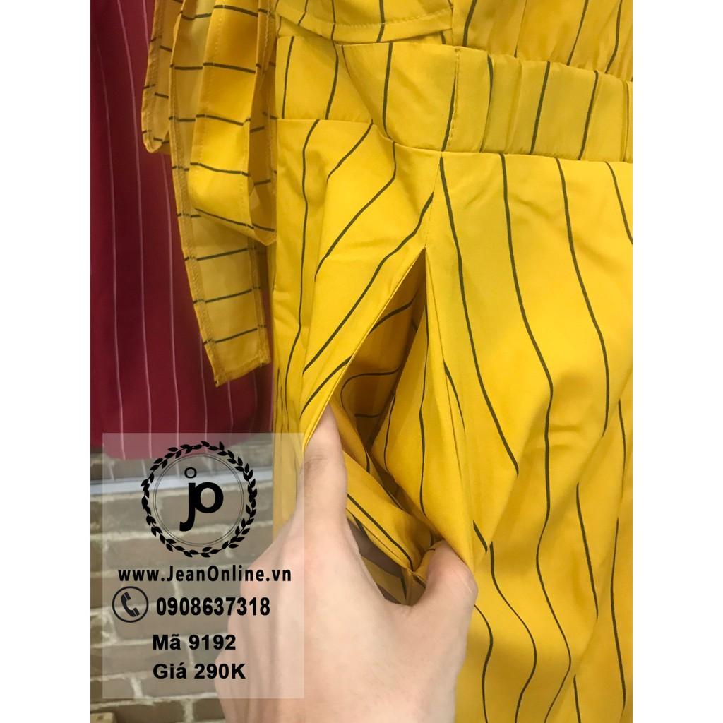 Bigsize Nữ - Đầm Sọc Cột Nơ Eo - đầm ngoại cỡ, váy big size, hàng thiết kế