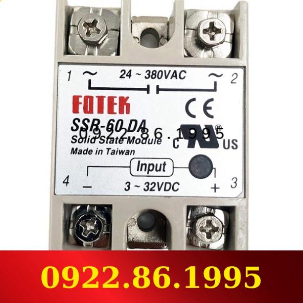 Relay bán dẫn Fotek SSR - 60DA hàng mới