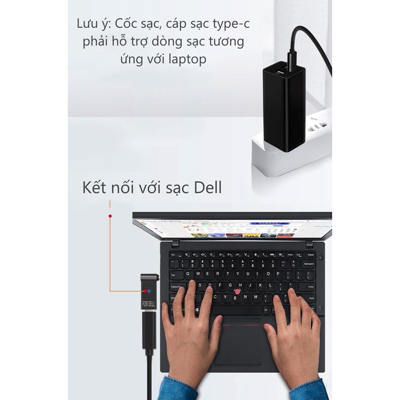 Đầu sạc nhanh Type-c PD cho Laptop các dòng như Dell, HP, Lenovo, Asus, Ibm tối đa 100w - Hồ Phạm