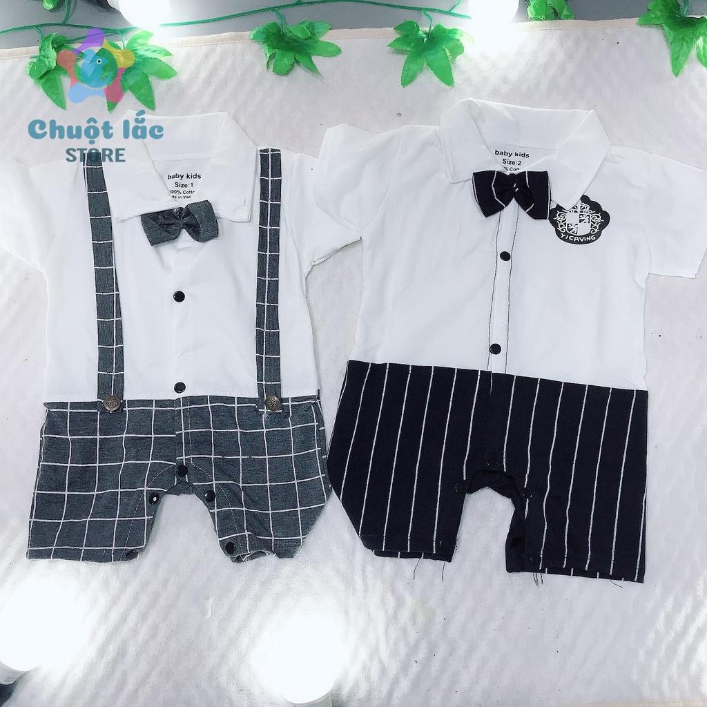 Bộ Đồ Body Cho Bé Trai Chuột Lắc Store Kiểu Công Tử Tay Ngắn 3kg Đến 13kg