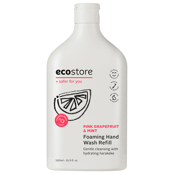 Nước rửa tay hương bưởi hồng và bạc hà gốc thực vật Ecostore 500 ml refill