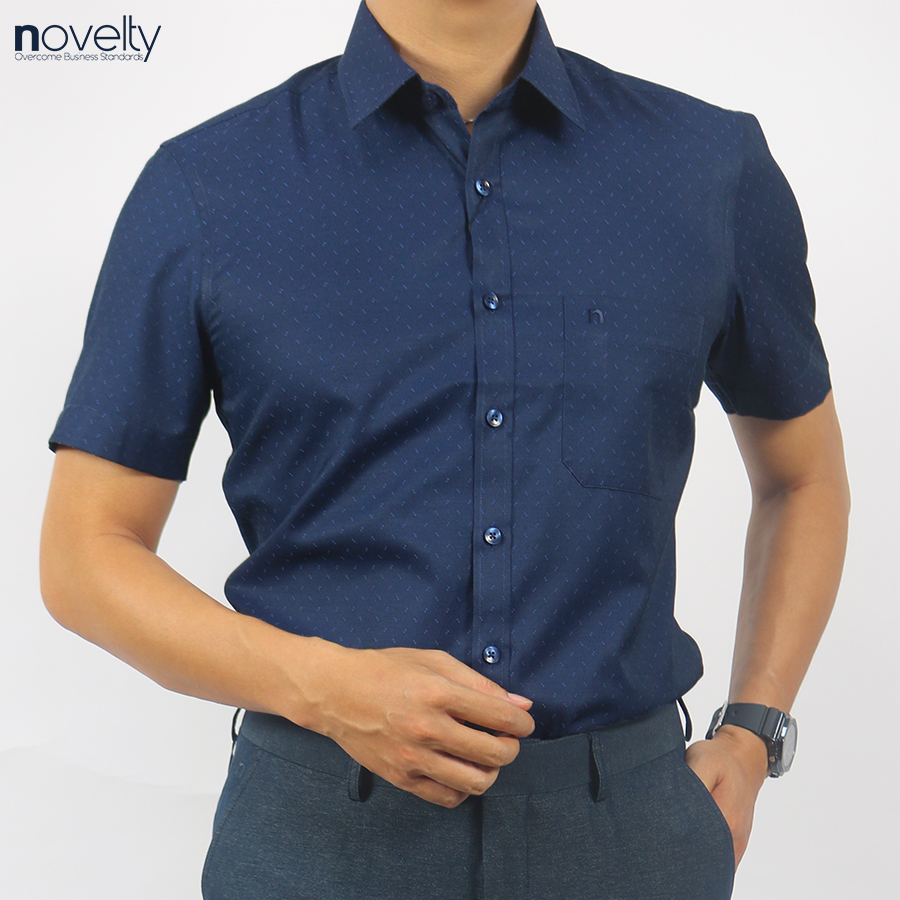 Áo sơ mi nam ngắn tay Novelty Regular fit Hoa văn NSMMINMTCR230437N