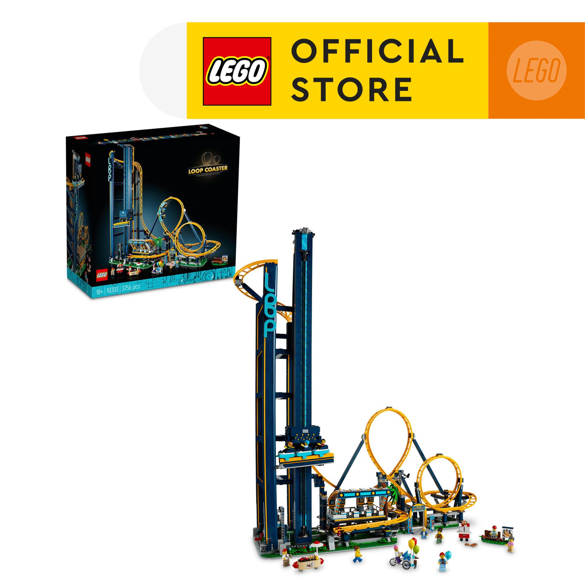 LEGO Adults 10303 Tàu Lượn 2 Vòng Lặp Siêu Tốc (3756 Chi Tiết)