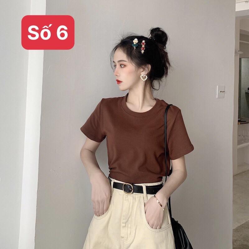 Áo thun trơn tay ngắn cho nữ chất xịn