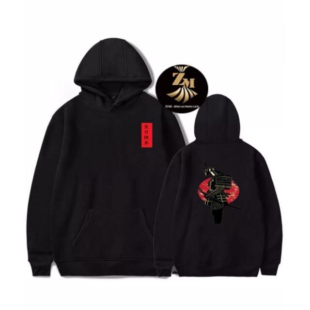 Áo hoodie unisex samurai HD00013 có bigsize vải nỉ bông ngoại cao cấp