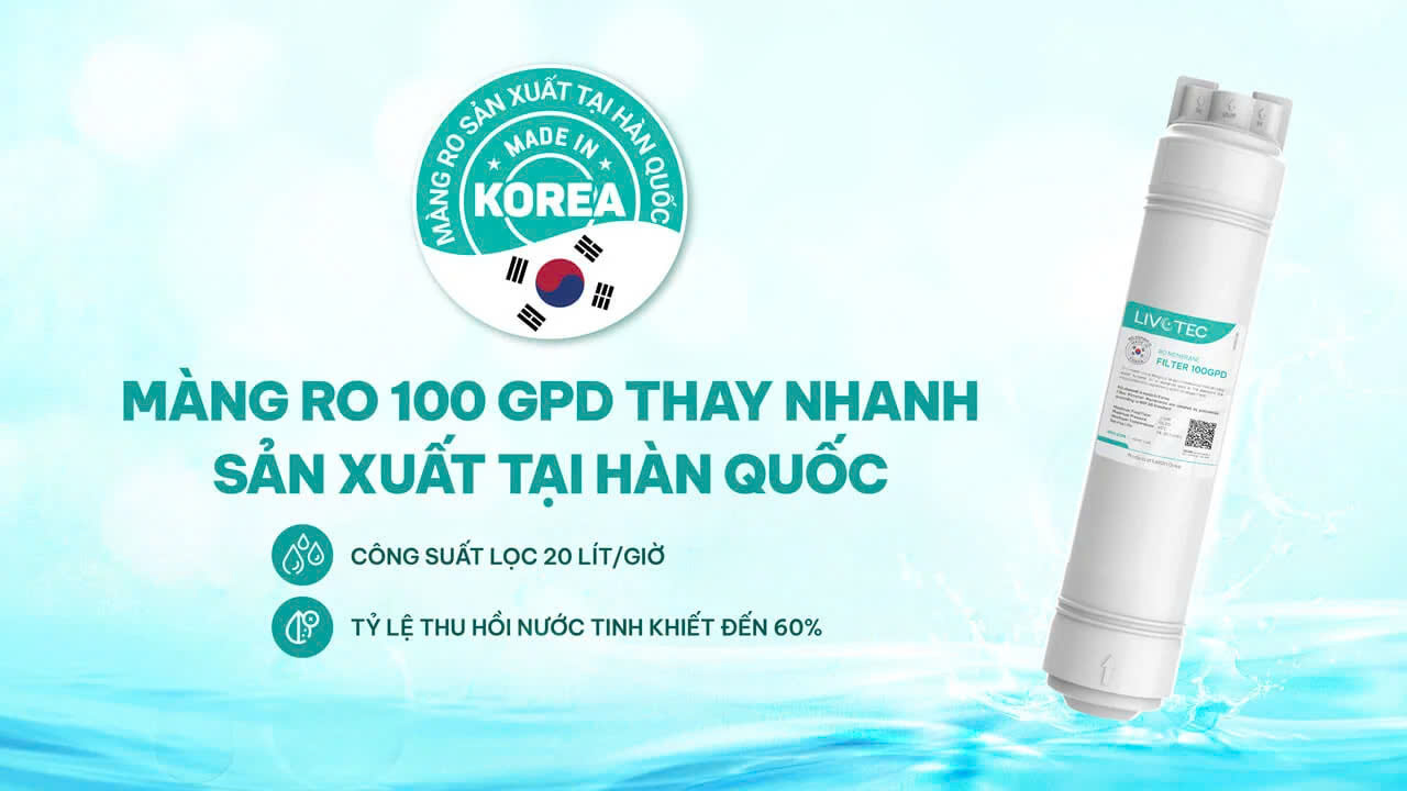 Máy lọc nước nóng lạnh RO 10 lõi Livotec 630 - Giao trước lắp sau miễn phí toàn quốc - Bảo hành 36 tháng - Hàng chính hãng