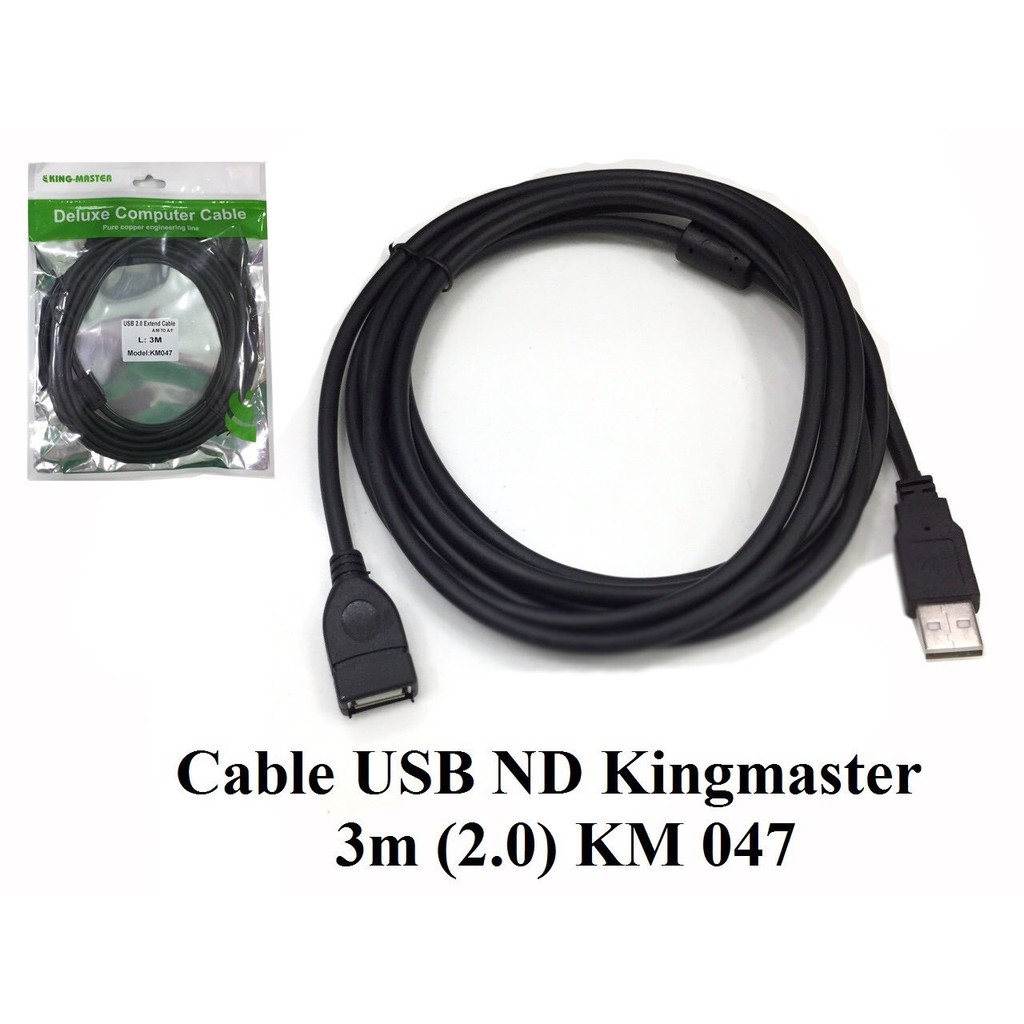 CÁP USB ND Kingmaster  3m ( 2.0) KM 047, 5M KM048,10M KM049 ,CÁP NỐI DÀI USB,CÁP USB 2.0-HÀNG CHÍNH HÃNG