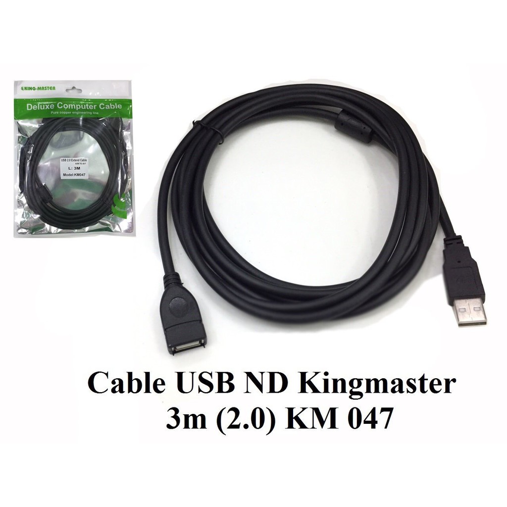 CÁP USB ND Kingmaster 3m KM 047, 5M KM048,10M KM049 ,CÁP NỐI DÀI USB,CÁP USB 2.0-HÀNG CHÍNH HÃNG