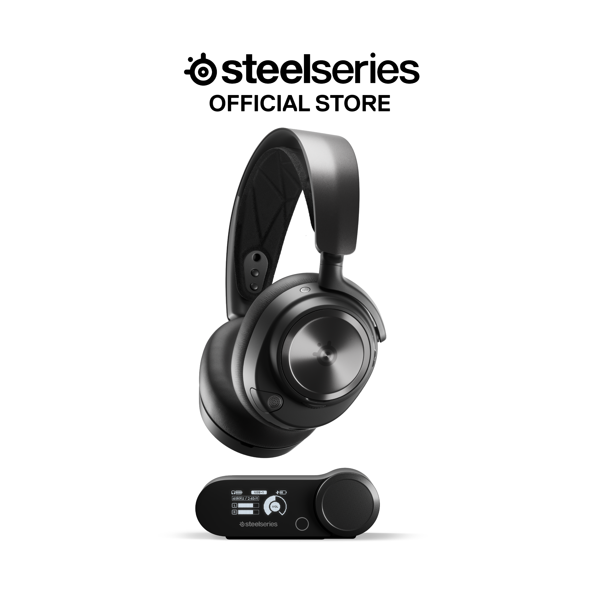 Tai nghe chụp tai gaming không dây SteelSeries Arctis Nova Pro Wireless kèm Infinity Power System màu đen, Hàng chính hãng