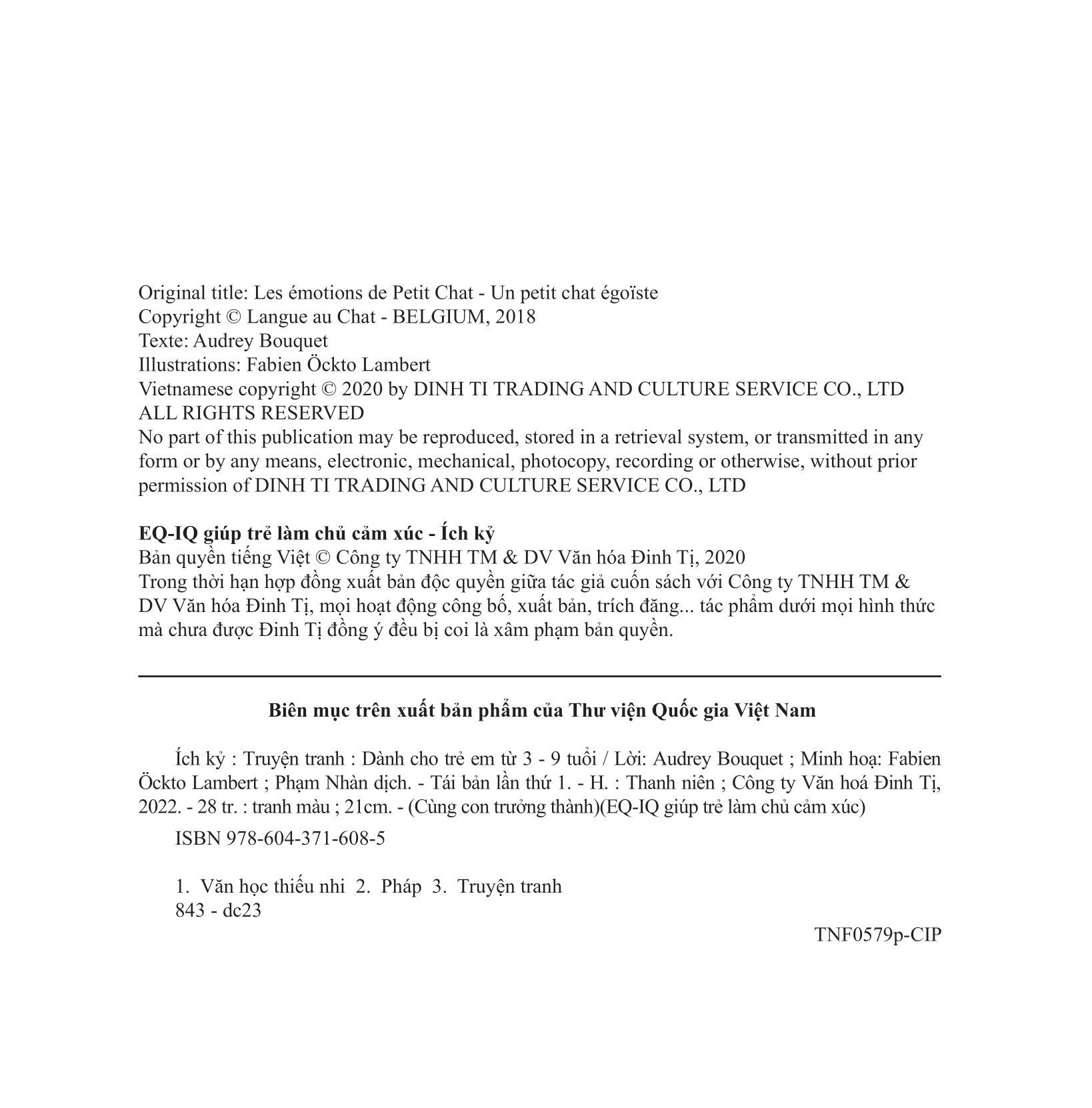 EQ - IQ Giúp Trẻ Làm Chủ Cảm Xúc - Ích Kỷ