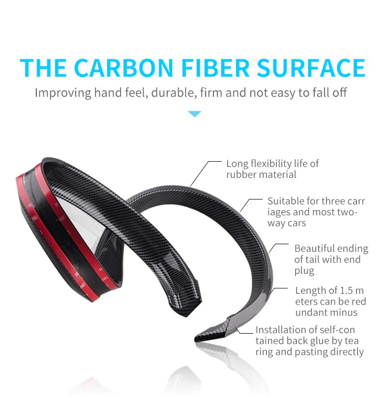 Cánh gió sau PU 1.5M cao su carbon đa năng phù hợp với các loại xe ô tô