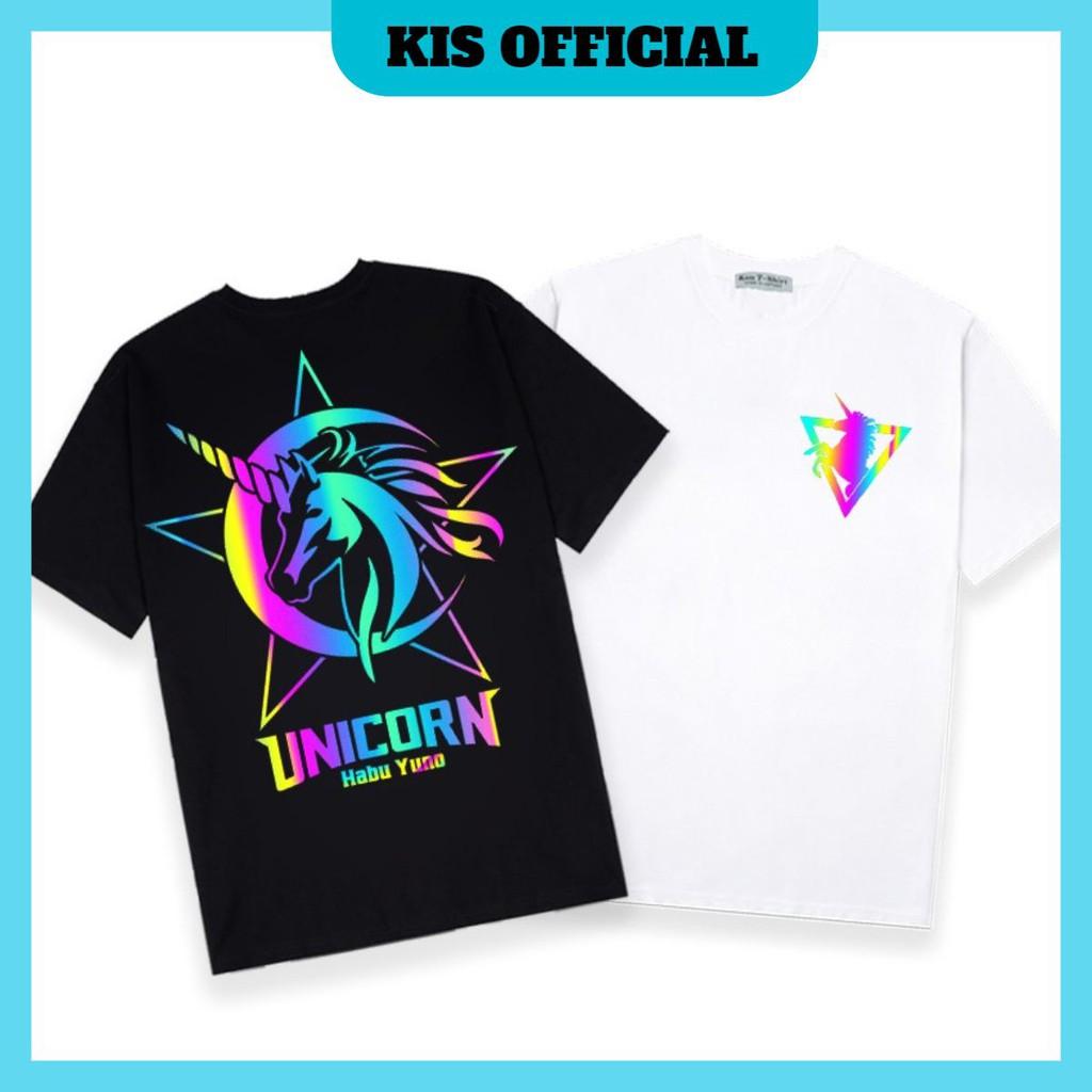 Áo Thun Phản Quang Unicorn HY Cotton 75% Form Rộng Unisex Nam Nữ Đẹp. KIS OFFICIAL