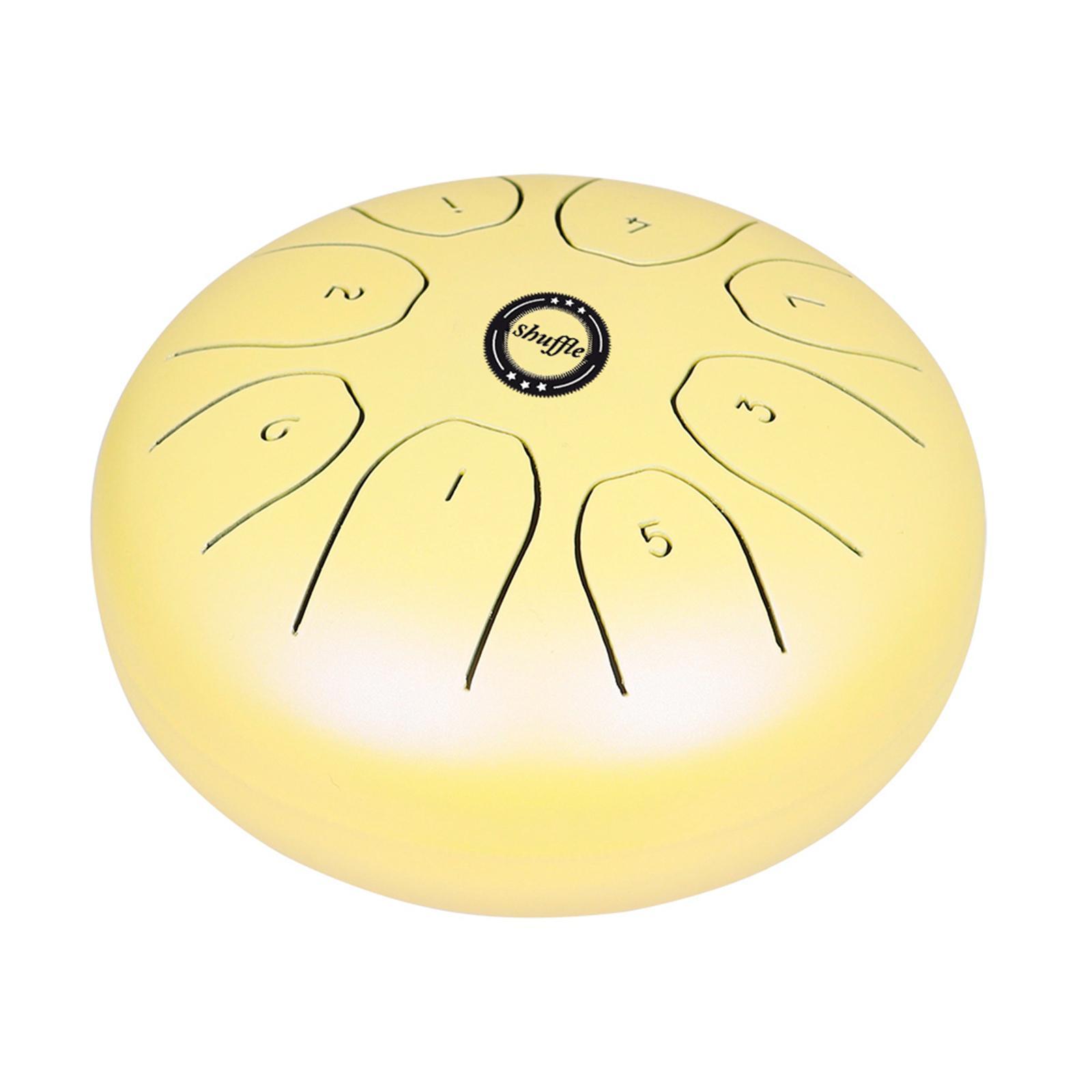 5.5 Inch Mini 8-Tone Steel Tongue Drum, C Key Percussion Instrument ,Hand Pan Drum with Drum Mallets & Carry Bag
