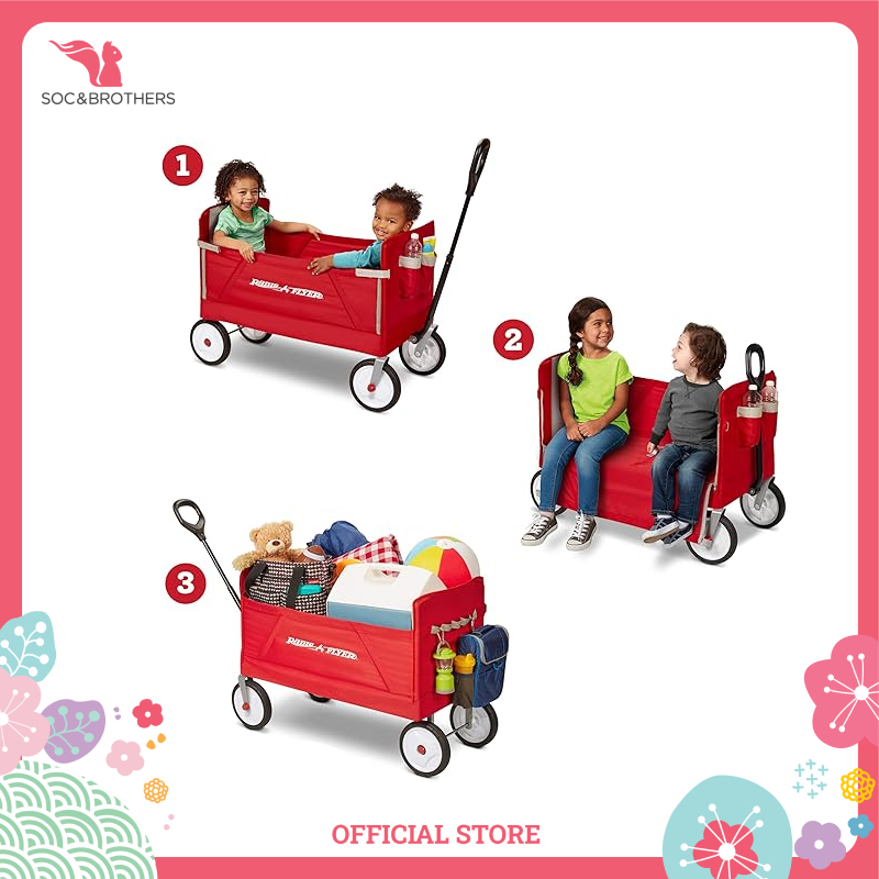 Xe kéo 4 bánh Radio Flyer 3 in 1 EZ Fold Wagon