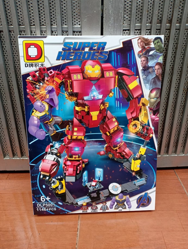 Lắp Ráp Xếp Hình Super Heroes Marvel Mô Hình Bộ giáp Người Sắt Hulbuster Iron Man Chống Lại Thanos Endgame - Đồ Chơi Trẻ Em