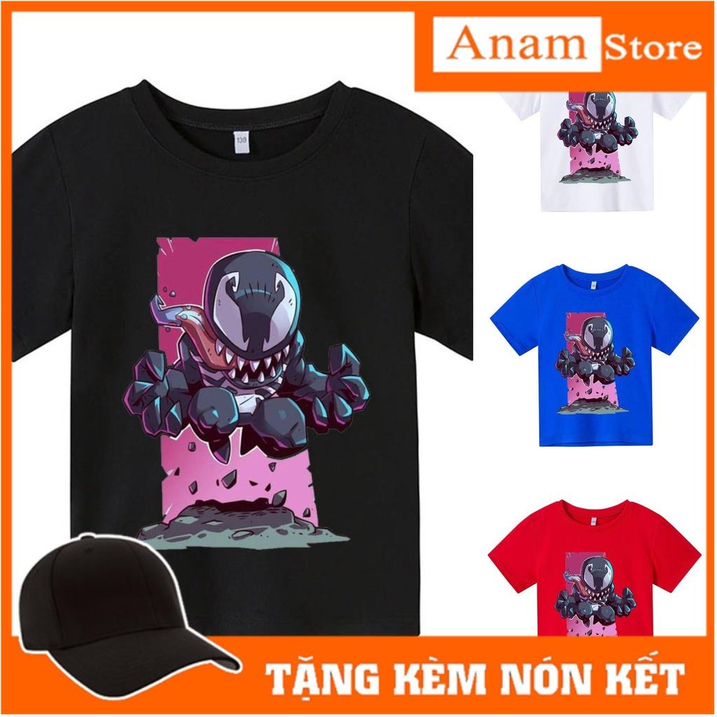 Áo thun cho bé, Áo thun trẻ em VENOM CHIBI, 4 màu, có size người lớn, Anam Store