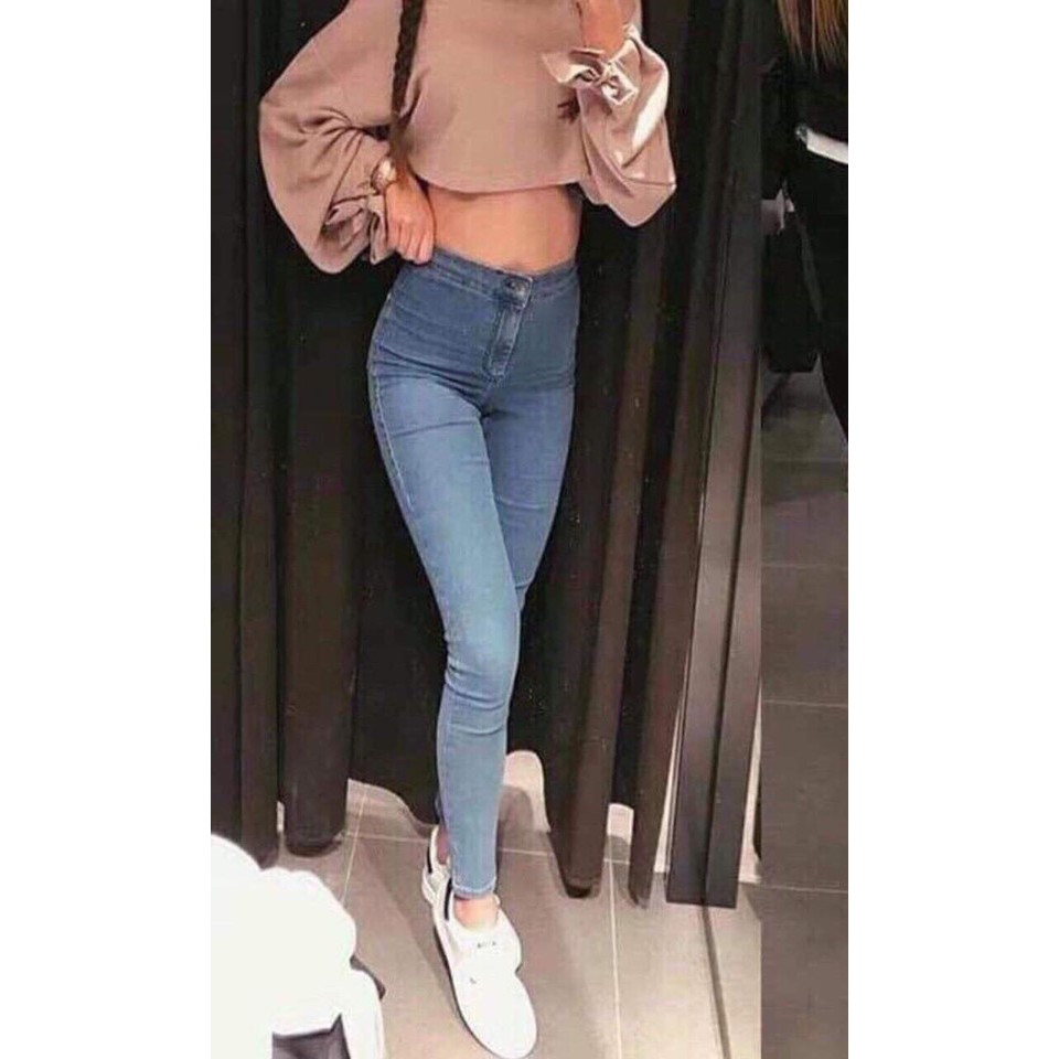 Quần Jeans Skinny Nữ Màu Nhạt