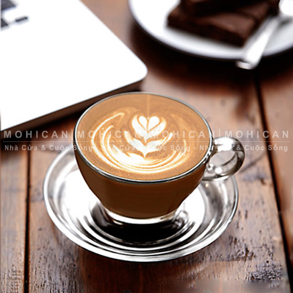 Cốc thủy tinh có quai Ocean Caffe Latte Cup 260ml, ly thủy tinh Thái Lan uống trà nóng, cà phê, cappuccino OCEG-P02443