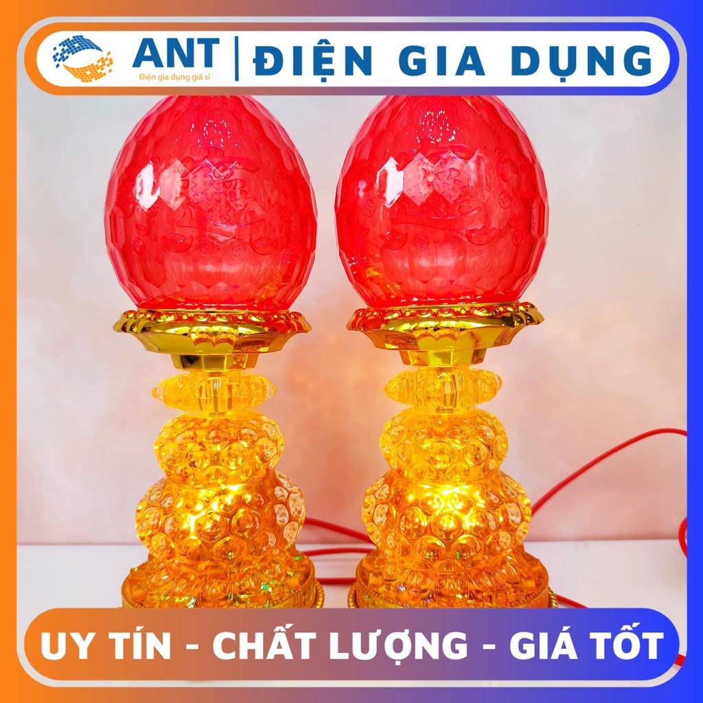 ĐÈN THỜ TRÁI ĐÀO CAO CẤP NHẬP KHẨU , CÓ PHÁT NHẠC KINH , CAO 26CM , MS - 8823