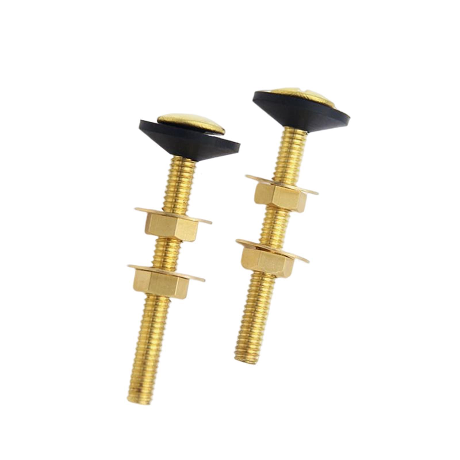 2Pcs Toilet Tank Screws Kit Tightening Fittings Household Nuts Washers