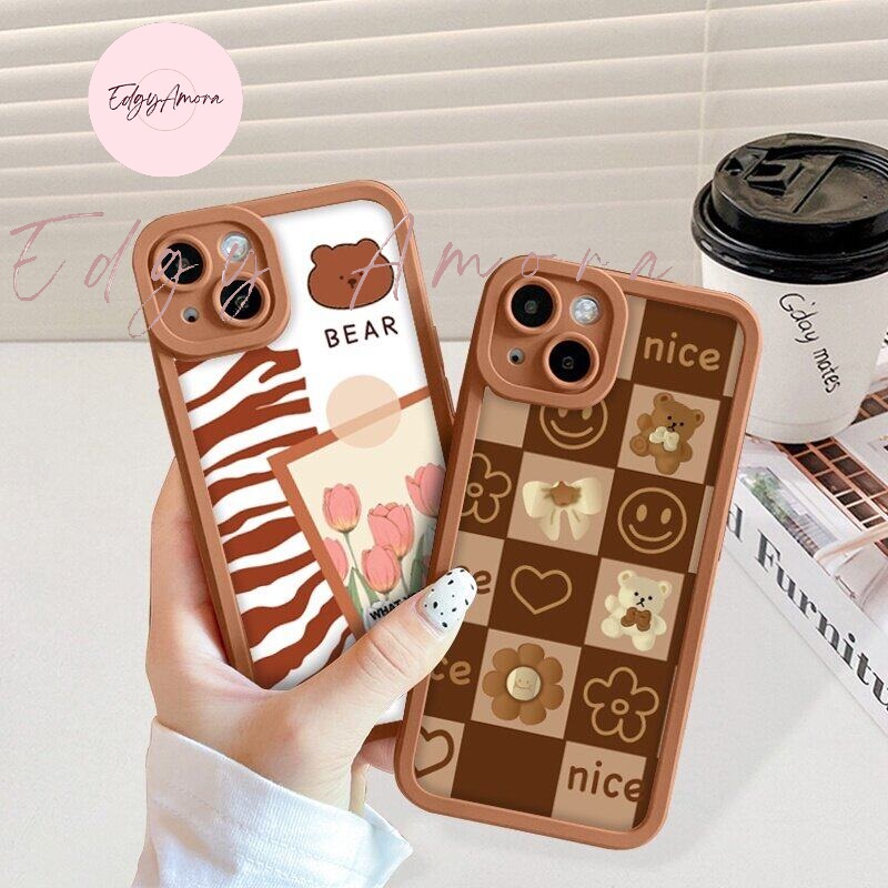 Ốp lưng Iphone chống sốc caro in hình gấu dành cho Iphone 11 / Phone 11 Pro / Iphone 11 Pro Max / Iphone 12 / Iphone 12 Pro / Iphone 12 Pro Max / Iphone 13 / Iphone 13 Pro / IPhone 13 Pro Max / Iphone 14/ Iphone 14 Pro / Iphone 14 Pro Max