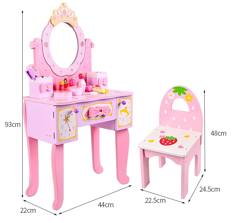 Đồ chơi Bàn trang điểm gỗ cỡ lớn 93cm cho bé