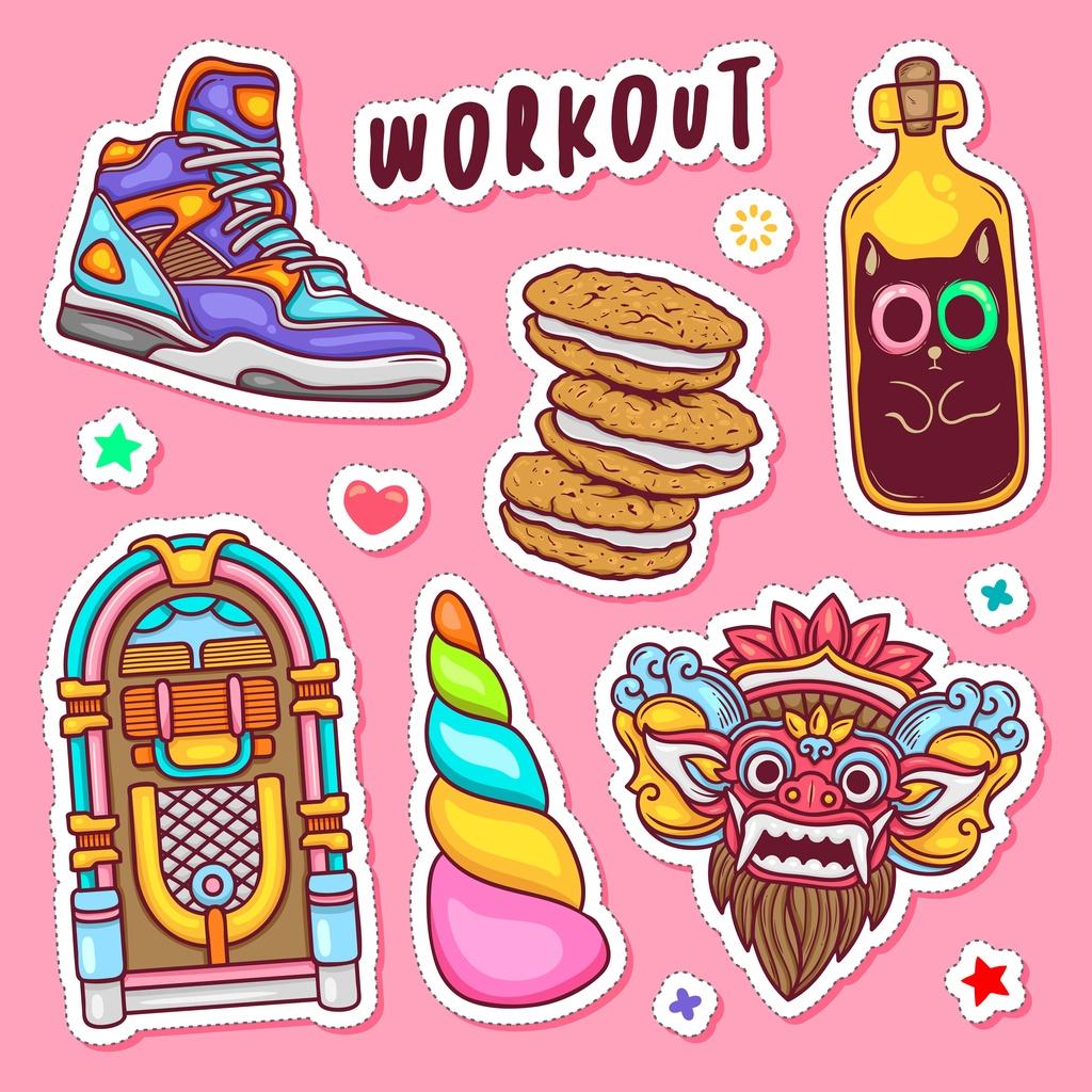 Sticker cute đáng yếu chống nước dán trang trí laptop, mũ nón bảo hiểm, vali, xe tay ga - 239