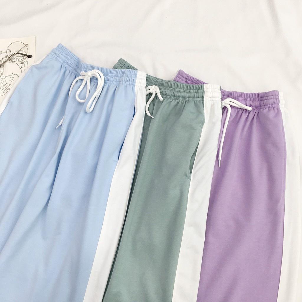Quần Dài Nữ 1 Sọc Dáng Rộng Ống Suông Ulzzang Unisex