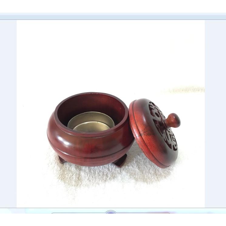 LƯ ĐỐT TRẦM HƯƠNG BẰNG GỖ HƯƠNG CHUẨN 100% SIZE 13CM